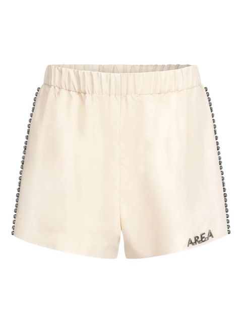 AREA crystal-embellished track shorts - Neutrals - zdjęcie produktu nr 1
