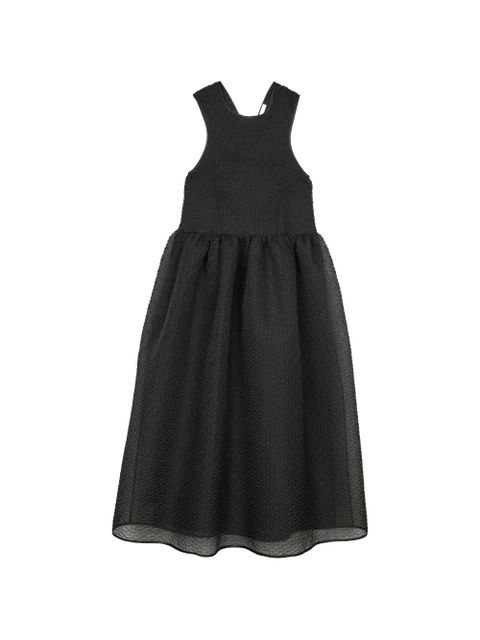 Cecilie Bahnsen Dora bow-detail cloqué dress - Black