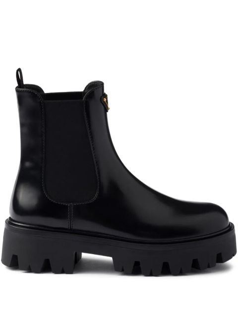 Prada 55mm triangle-logo Chelsea boots - Black - zdjęcie produktu nr 1