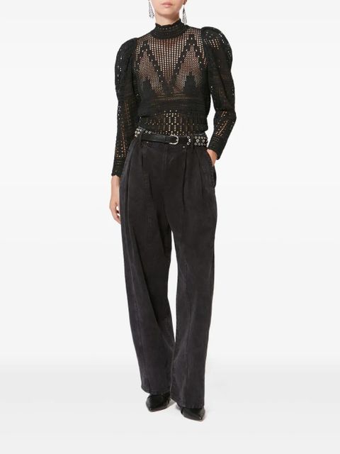 ISABEL MARANT x Ireme studded straight trousers - Black
