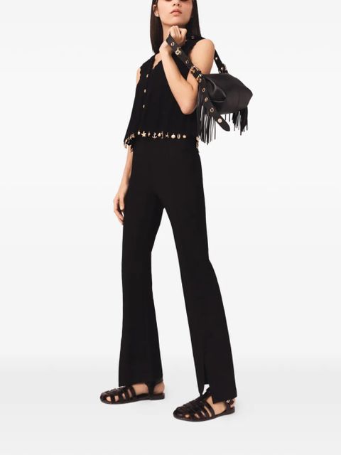 Maje slit-hem flared trousers - Black - zdjęcie produktu nr 2
