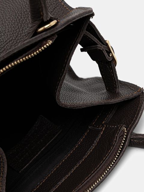 Answear.LAB torebka skórzana kolor brązowy