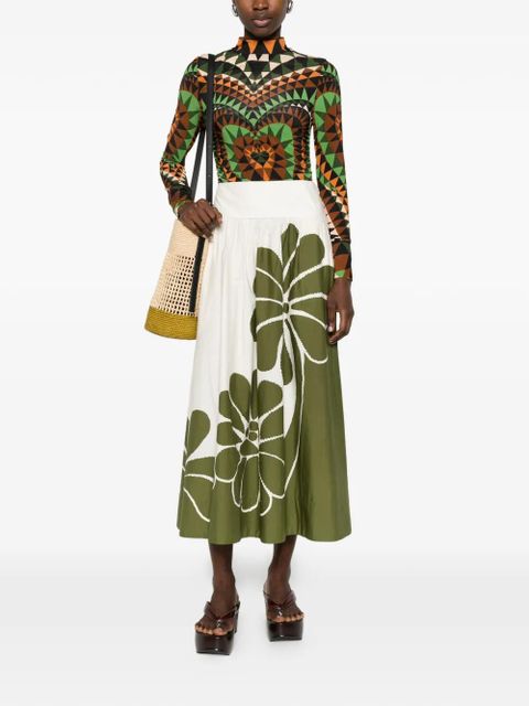 FARM Rio floral skirt - Neutrals - zdjęcie produktu nr 2