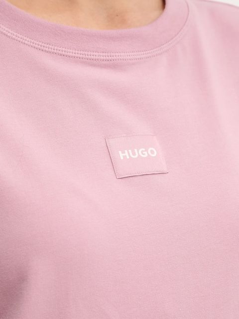 HUGO t-shirt piżamowy damska kolor różowy 50549918
