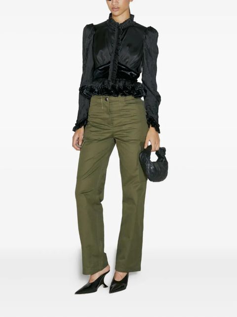 Rabanne ruffle-detail shirt - Black