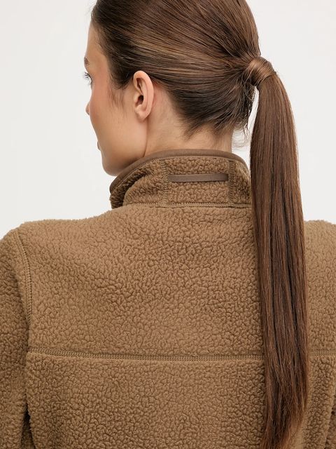 Haglöfs bluza sportowa Mossa Pile kolor brązowy gładka 606538