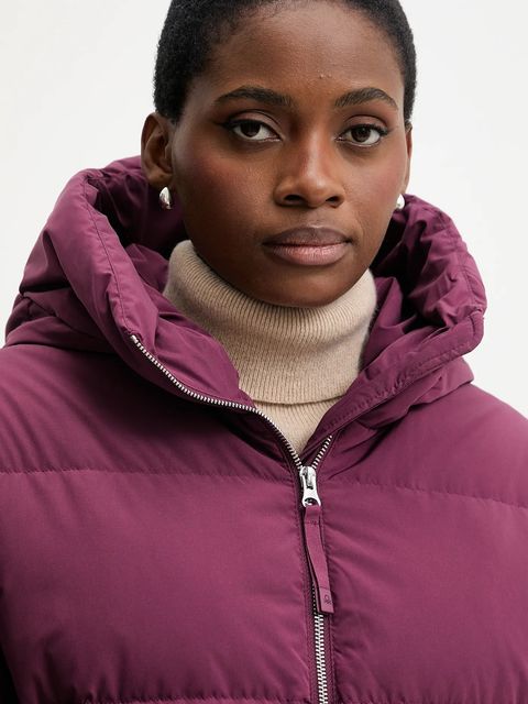 United Colors of Benetton kurtka puchowa kolor fioletowy zimowa oversize 22T6DN087