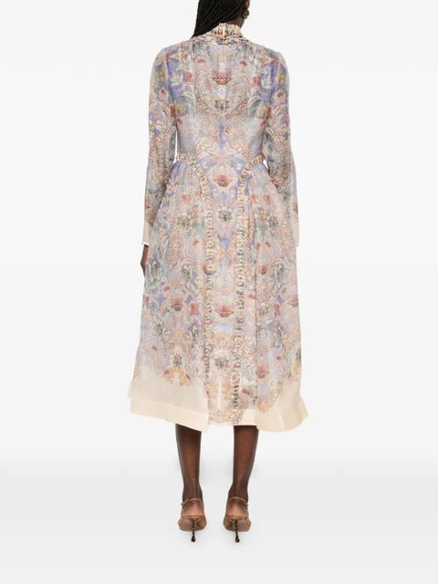 ZIMMERMANN Rebellion floral-print midi dress - Blue