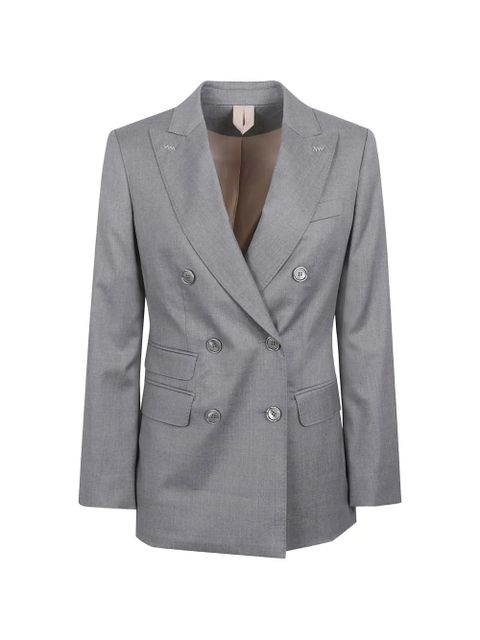 Max Mara double-breasted virgin-wool jacket - Grey - zdjęcie produktu nr 1