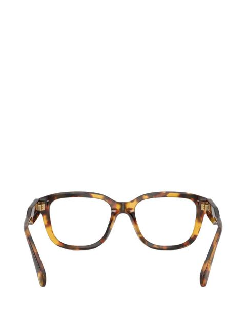 Miu Miu Eyewear geometric-frame glasses - Brown
