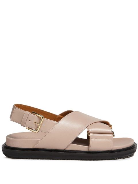 Marni Fussbet leather sandals - Neutrals - zdjęcie produktu nr 1