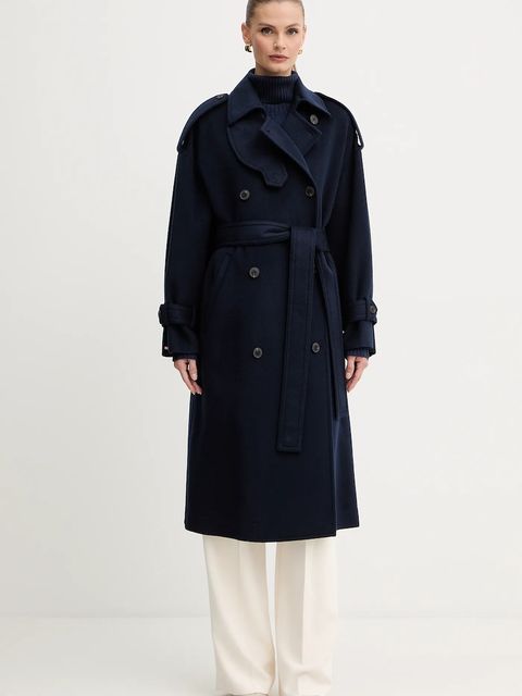 MAX&Co. płaszcz wełniany kolor granatowy 2526016013200 - zdjęcie produktu nr 1