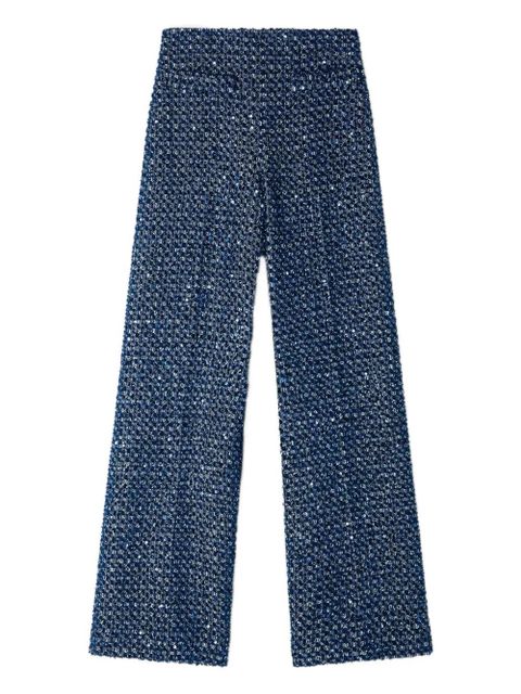 SANDRO sequin-embellished straight trousers - Blue - zdjęcie produktu nr 1