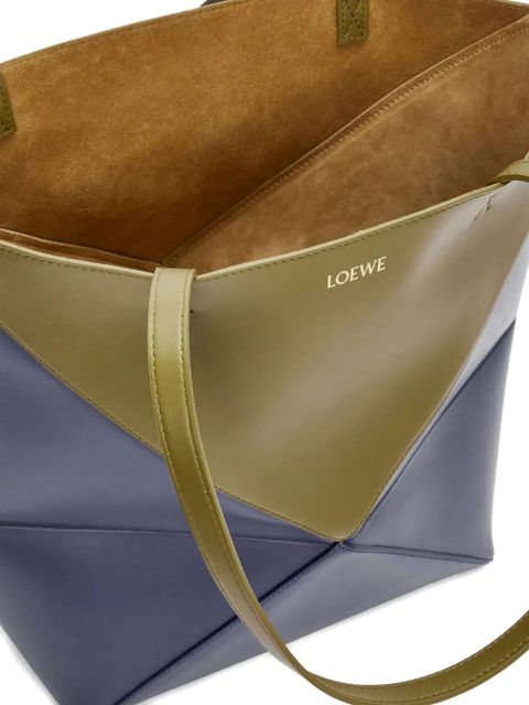 LOEWE Puzzle Fold geometric panelled tote bag - Blue - zdjęcie produktu nr 2
