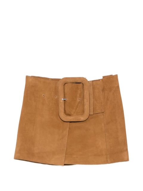 AMI Paris buckled A-line mini skirt - Brown - zdjęcie produktu nr 1