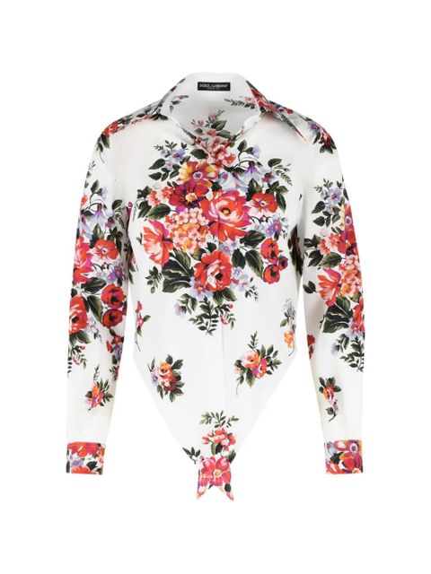 Dolce & Gabbana floral-print shirt - White - zdjęcie produktu nr 1