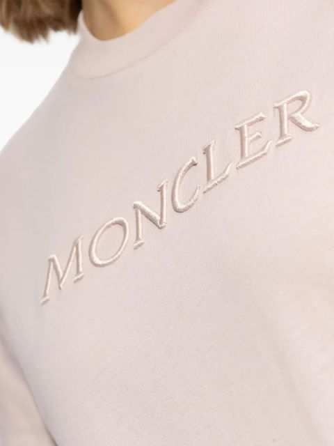 Moncler logo-embroidered T-shirt - Pink