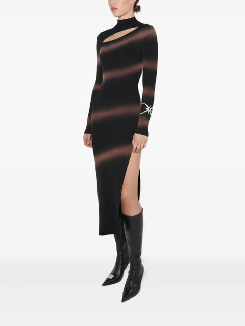 MISBHV striped cut-out knitted dress - Black - zdjęcie produktu nr 1
