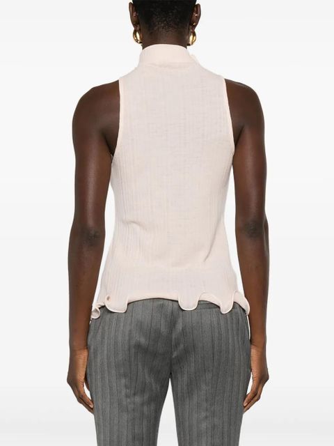 FENDI ribbed mock-neck top - Pink
