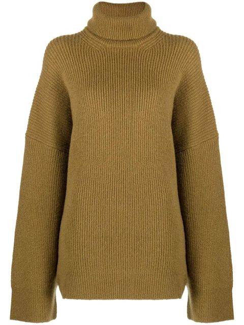 The Attico Grace high-neck jumper - Green - zdjęcie produktu nr 1
