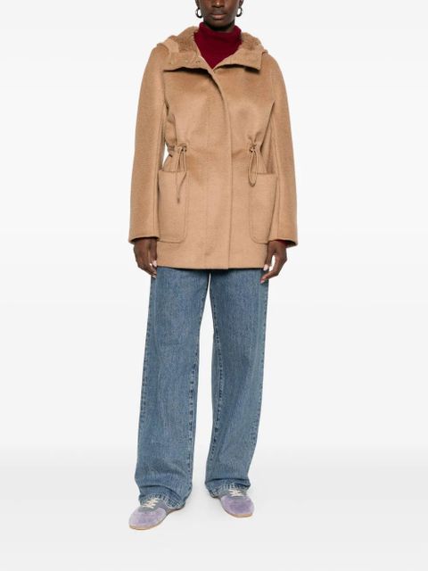 Max Mara drawstring-waist hooded coat - Brown - zdjęcie produktu nr 2