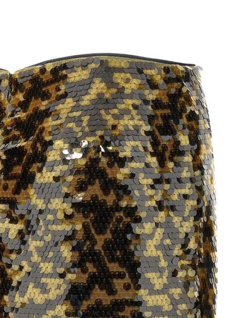 STAUD Ciara sequined midi skirt - Brown