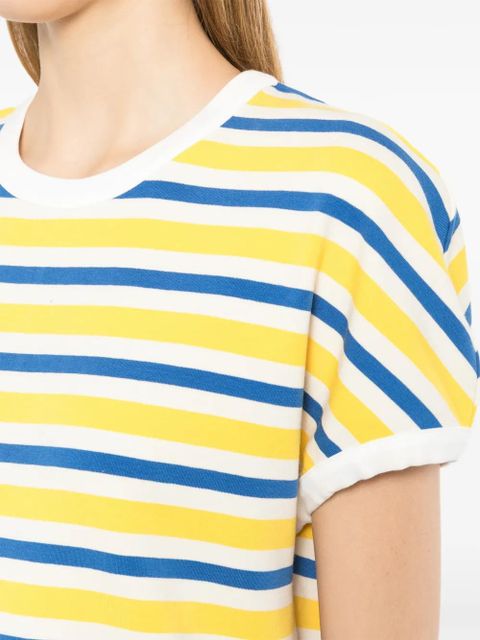 MM6 Maison Margiela striped short-sleeve dress - Yellow