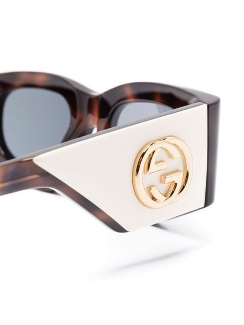 Gucci Eyewear rectangle-frame sunglasses - Brown