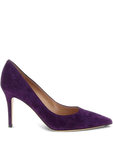 Gianvito Rossi 85mm pointed stiletto pumps - Purple - zdjęcie produktu nr 1