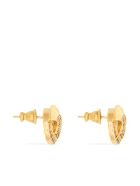 Ferragamo Gancini rhinestone-embellished earrings - Gold - zdjęcie produktu nr 2