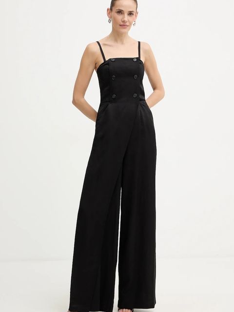 Karl Lagerfeld kombinezon z dodatkiem lnu TAILORED JUMPSUIT - zdjęcie produktu nr 1