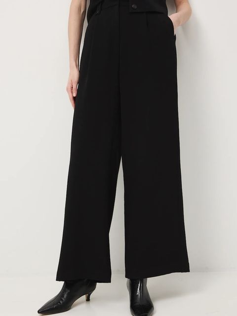 Medicine spodnie damskie kolor czarny szerokie high waist - zdjęcie produktu nr 2
