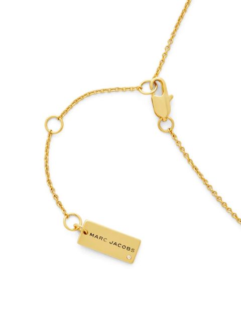 Marc Jacobs logo-plaque pendant necklace - Gold