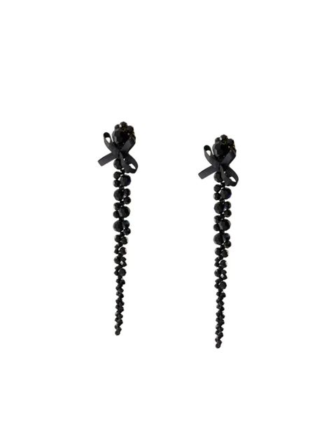 Simone Rocha crystal-embellished drop earrings - Black - zdjęcie produktu nr 2