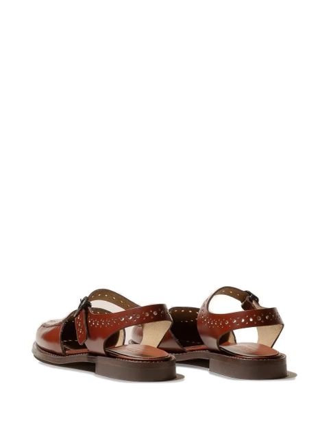 Hereu Picada perforated leather flats - Brown - zdjęcie produktu nr 2