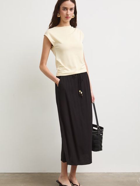 Medicine spódnica trapezowa z wiskozą - zdjęcie produktu nr 2