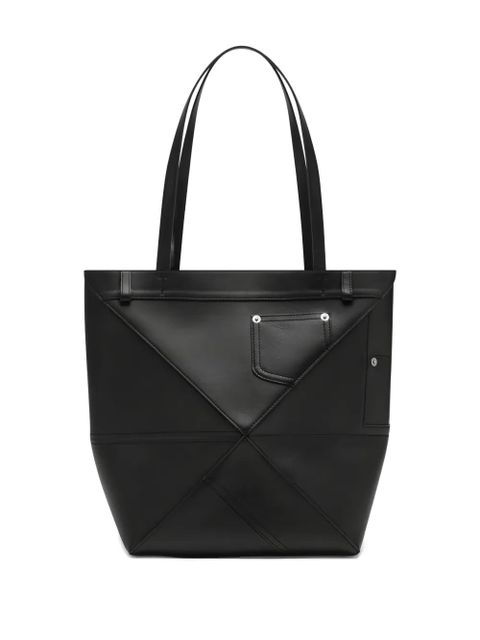 LOEWE panelled strap tote bag - Black
