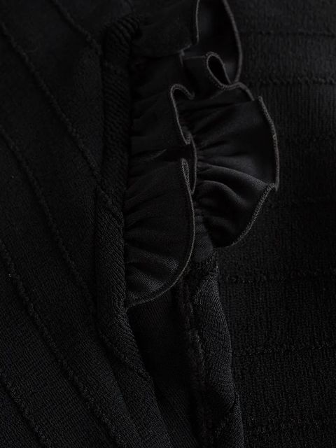 Hunza G Osiris bandeau high waisted frill bikini - Black