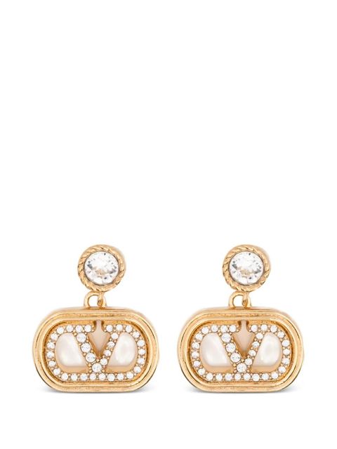 Valentino Garavani V-logo embellished earrings - Gold - zdjęcie produktu nr 1