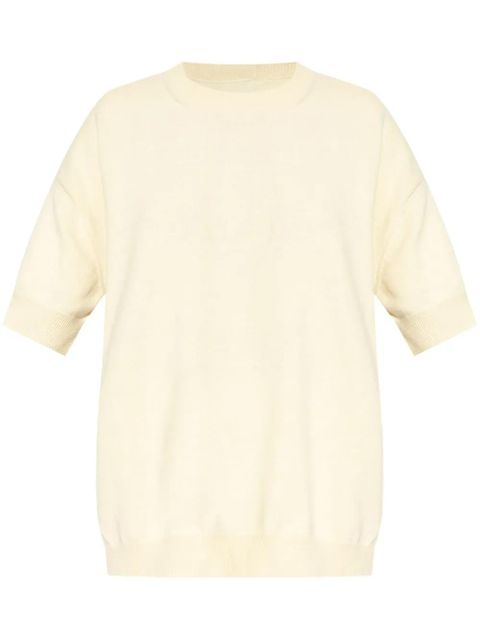 Jil Sander crew-neck knitted T-shirt - Neutrals - zdjęcie produktu nr 1