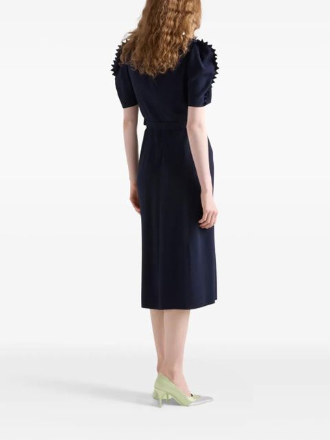 Prada satin-crepe dress - Blue