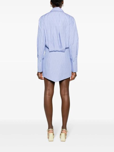 The Attico Sylvie cotton minidress - Blue