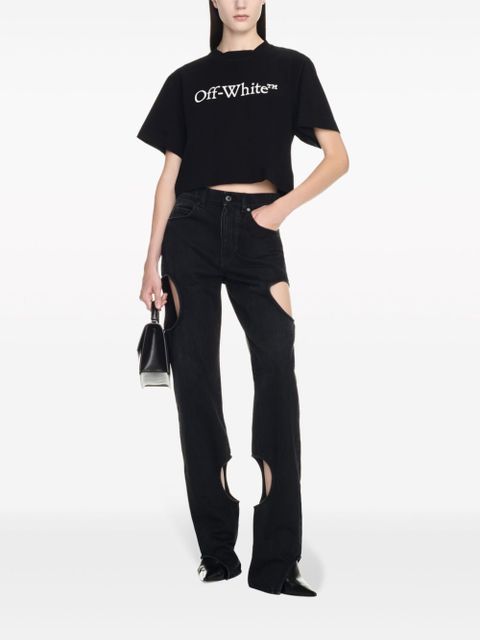 Off-White Meteor cut-out straight-leg jeans - Black - zdjęcie produktu nr 2