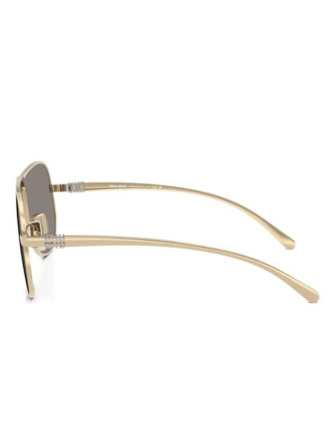 Miu Miu Eyewear pilot-frame sunglasses - Gold - zdjęcie produktu nr 2
