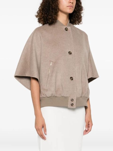 Max Mara cape wool coat - Neutrals