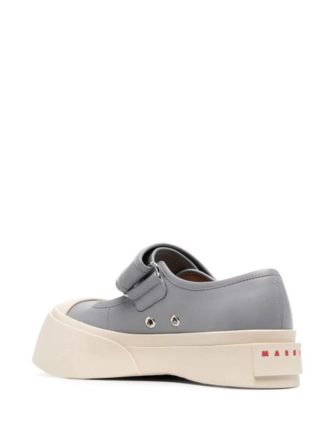Marni leather Mary Jane sneakers - Grey