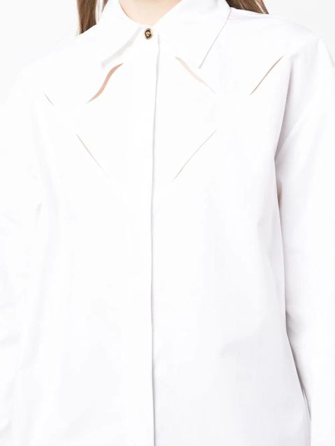 Versace cut-out detail long-sleeve shirt - White - zdjęcie produktu nr 2