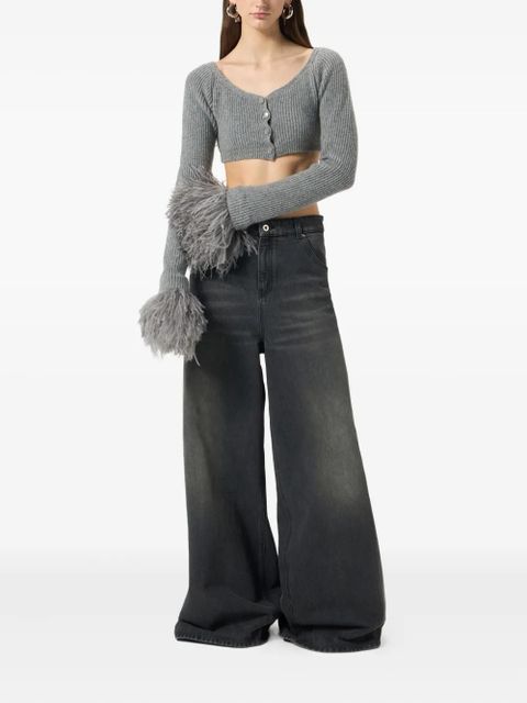 Blumarine whiskering-effect jeans - Grey - zdjęcie produktu nr 2