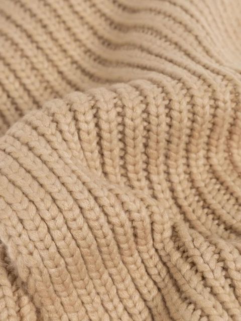 UGG ribbed logo scarf - Neutrals