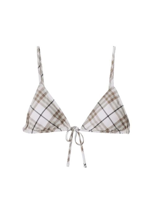 Burberry checkered bikini top - Neutrals - zdjęcie produktu nr 1
